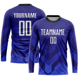 Custom Dark Purple White Royal-Navy Sublimation Soccer Uniform Jersey