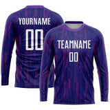 Custom Purple White Sublimation Soccer Uniform Jersey