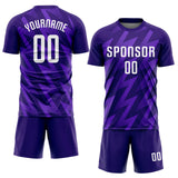 Custom Purple White Sublimation Soccer Uniform Jersey