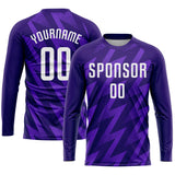 Custom Purple White Sublimation Soccer Uniform Jersey