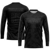 Custom Black Gray Sublimation Soccer Uniform Jersey